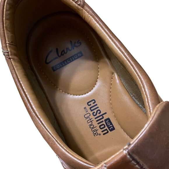 Clarks Collection Mens Escalade Step Loafer Shoe Size 8.5 Tan Brown - Picture 6 of 8